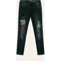 Guess Jeans - Jeansy dziecięce Miraculous 113-157 cm. Czarne jeansy dziewczęce Guess Jeans, z haftami, z elastanu. W wyprzedaży za 199,90 zł.