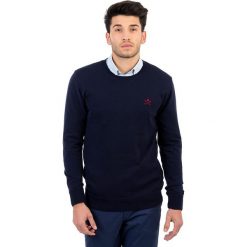 Swetry klasyczne męskie: Sweter w kolorze granatowym
