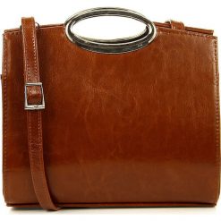 Torebka skórzana damska do ręki camel DAN-A T359 - camel. Brązowe torebki klasyczne damskie DAN-A, bez wzorów, ze skóry, na ramię, bez dodatków. Za 199,99 zł.