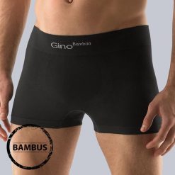 Bokserki Bamboo z krótką nogawką Black. Czarne bokserki męskie marki Astratex, z materiału. Za 38,99 zł.