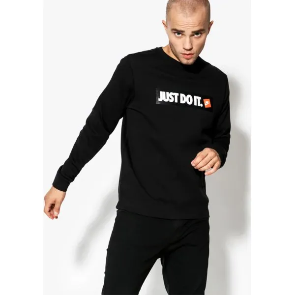 Nike Bluza M Nsw Hbr Crw Flc , czarny, rozmiar XL. Czarne bluzy męskie Nike, xl, bez wzorów, z bawełny, klasyczne, z klasycznym kołnierzykiem, bez rękawów, bez kaptura. W wyprzedaży za 159,00 zł.