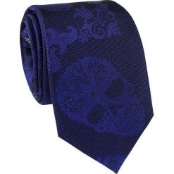 Krawat jedwabny KWGR000223. Niebieskie krawaty męskie marki Giacomo Conti, z jedwabiu, eleganckie. Za 129,00 zł.