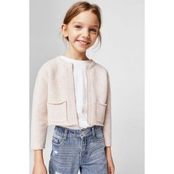 Mango Kids - Kardigan dziecięcy Karl 110-164 cm. Szare swetry dziewczęce marki Mango Kids, z bawełny. Za 89,90 zł.