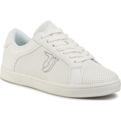 Sneakersy TRUSSARDI JEANS - 79A00528 W001. Białe półbuty damskie Trussardi Jeans, z jeansu. W wyprzedaży za 339,00 zł.