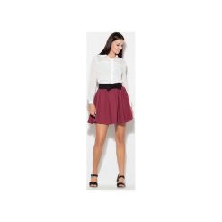 Spódnica K056 Bordo. Czerwone spódniczki damskie KATRUS, m, bez wzorów, mini, rozkloszowane. Za 89,00 zł.