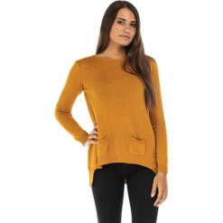 Swetry damskie: Sweter w kolorze musztardowym