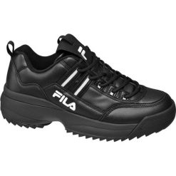 Sneakersy męskie Fila czarne. Czarne sneakersy męskie Fila, bez zapięcia. Za 199,90 zł.