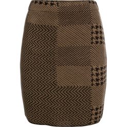Spódniczka mini bonprix czarno-żółty wzorzysty. Czarne spódniczki damskie bonprix, bez wzorów, mini. Za 99,99 zł.