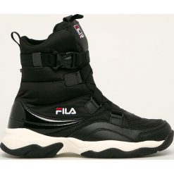 Fila - Śniegowce. Czarne śniegowce damskie Fila, z gumy, bez zapięcia. W wyprzedaży za 399,90 zł.