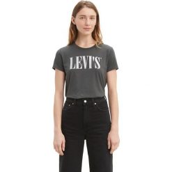 Levi's The Perfect Koszulka Szary. Szare koszulki damskie Levi's®, s, z nadrukiem, z bawełny, bez kołnierzyka, z krótkim rękawem. Za 102,95 zł.