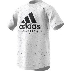 T-shirty chłopięce: Adidas Koszulka dziecięca YB PRINTED TEE biała r. 128 cm (BK3513)