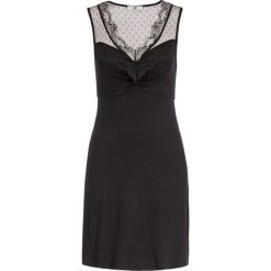 Koszula nocna TwinSet U & B 192LL2CLL. Czarne koszule nocne damskie Twinset, s, bez wzorów, z elastanu, bez kołnierzyka, bez rękawów. W wyprzedaży za 239,00 zł.