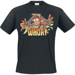 Crash Bandicoot Whoa! T-Shirt czarny. Czarne t-shirty męskie z nadrukiem marki Crash Bandicoot, s, z okrągłym kołnierzem. Za 54,90 zł.