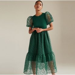 Sukienka z organzy - Turkusowy. Niebieskie sukienki damskie Reserved, s, bez wzorów, bez kołnierzyka, bez rękawów. Za 239,99 zł.
