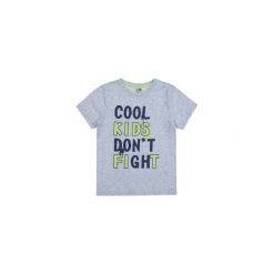 T-shirt chłopięcy. Szare t-shirty chłopięce TXM, z nadrukiem, z bawełny, z krótkim rękawem. Za 9,99 zł.