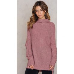 Golfy damskie: NA-KD Trend Sweter z półgolfem – Pink