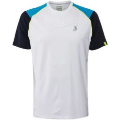 Koszulki sportowe męskie: PRINCE Koszulka męska Shoulder Panel Crew biała r. L