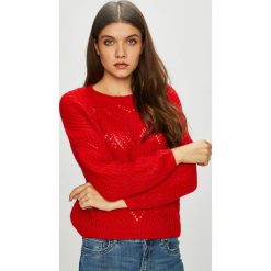 Only - Sweter Havana. Czerwone swetry klasyczne damskie marki ONLY, s, z dzianiny, z okrągłym kołnierzem. W wyprzedaży za 79,90 zł.