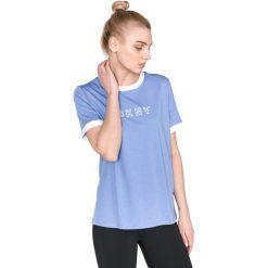 DKNY Koszulka Niebieski. Niebieskie topy damskie DKNY, xs, z haftami, z elastanu, z krótkim rękawem. Za 223,95 zł.