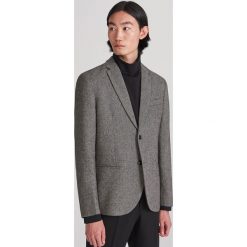 Marynarka slim fit w jodełkę - Szary. Szare marynarki męskie Reserved, m, bez wzorów. Za 279,99 zł.