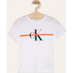 Calvin Klein Jeans - T-shirt dziecięcy 116-176 cm. Szare t-shirty chłopięce Calvin Klein Jeans, z nadrukiem, z bawełny, bez rękawów. Za 179,90 zł.