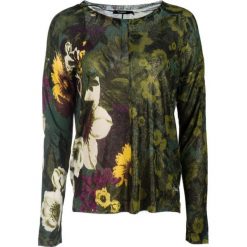 Desigual sweter damski Floreado S zielony. Zielone swetry damskie Desigual, s, bez wzorów, bez rękawów, bez kaptura. W wyprzedaży za 169,00 zł.