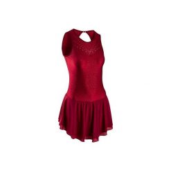 Tunika Do Jazdy Figurowej Na Łyżwach. Czerwone tuniki damskie OXELO, xs, bez wzorów, z elastanu, bez kołnierzyka, bez rękawów. Za 219,99 zł.