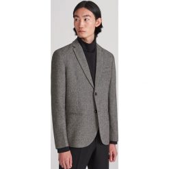 Marynarka slim fit w jodełkę - Szary. Szare marynarki męskie Reserved, m, bez wzorów. Za 279,99 zł.