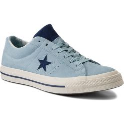 Tenisówki CONVERSE - One Star Ox 160585C Ocean Bliss/Navy/Egret. Niebieskie półbuty męskie marki Converse, na co dzień, bez wzorów, ze skóry, klasyczne, bez zapięcia. W wyprzedaży za 249,00 zł.