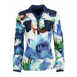 Desigual Bluzka Damska S Niebieski. Niebieskie bluzki damskie Desigual, s, bez wzorów, bez kołnierzyka, bez rękawów. W wyprzedaży za 255,00 zł.
