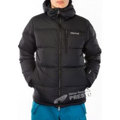 Kurtki sportowe męskie: Marmot Kurtka zimowa puchowa męska Guides Down Hoody Marmot Black M - 785562410275