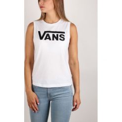 Vans Muscle V Podkoszulek Biały. Białe podkoszulki damskie Vans, xs, bez wzorów, z bawełny, bez rękawów. Za 94,95 zł.