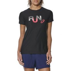 Asics Koszulka damska Graphic SS Top czarna r. S (134105 9044). Czarne topy sportowe damskie marki Asics, s. Za 101,09 zł.