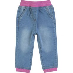 TXM Spodnie niemowlęce dziewczęce jeansowe 74 JASNY NIEBIESKI. Niebieskie spodnie niemowlęce TXM, bez wzorów, z jeansu. Za 24,99 zł.