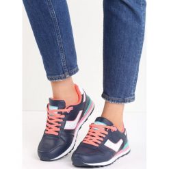 Granatowo-Koralowe Buty Sportowe Mennis. Niebieskie buty sportowe damskie marki Born2be, z materiału. Za 69,99 zł.