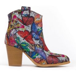 Kowbojki na obcasie - skóra naturalna - model 471 - kolor motyl. Botki damskie Zapato, ze skóry, bez obcasa, na obcasie, bez zapięcia. W wyprzedaży za 319,20 zł.