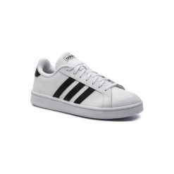 ADIDAS F36392 GRAND COURT. Białe buty sportowe męskie Adidas, ze skóry ekologicznej, bez zapięcia. Za 279,99 zł.
