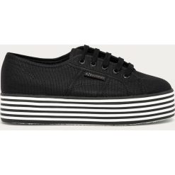 Superga - Tenisówki. Czarne trampki i tenisówki damskie Superga, bez wzorów, z gumy, na sznurówki. Za 299,90 zł.