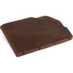 Portfele damskie: Woox Skórzany Portfel/Etui Na Karty Unisex | Handmade | Brązowy Moneta Minor Fuscus – – – 8595564773818