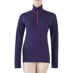 Sensor Merino Upper bluza damska Zip Purple S. Fioletowe bluzy sportowe damskie Sensor, s, bez wzorów, z wełny, bez rękawów, bez kaptura. Za 330,00 zł.