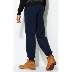 Spodnie dresowe męskie: Granatowe Spodnie Dresowe Loose Cut