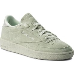 Buty Reebok - Club C 85 Nbk CM9054 Opal/White. Zielone buty sportowe damskie Reebok, na co dzień, bez wzorów, ze skóry, bez obcasa, na płaskiej podeszwie, bez zapięcia. W wyprzedaży za 259,00 zł.