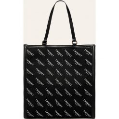 Twinset - Torebka. Czarne torby damskie na zakupy Twinset, bez wzorów, z bawełny, na ramię, duże, bez dodatków. W wyprzedaży za 479,90 zł.