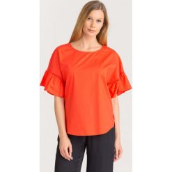 BLUZKA TWINSET. Czerwone bluzki damskie Twinset, s, bez wzorów, z elastanu, z okrągłym kołnierzem, bez rękawów. Za 270,00 zł.