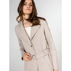 Marc O’Polo Płaszcz Beżowy. Brązowe kurtki damskie Marc O'Polo, w paski, z elastanu. Za 1446,95 zł.