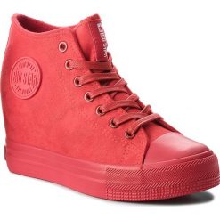 Sneakersy BIG STAR - BB274088 Micro/Red. Czerwone półbuty damskie BIG STAR, z gumy. Za 109,00 zł.