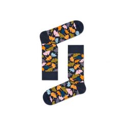 Skarpetki Happy Socks - Fall (GNK01-6000). Brązowe skarpetki damskie marki Happy Socks, w kolorowe wzory, z bawełny. Za 34,90 zł.