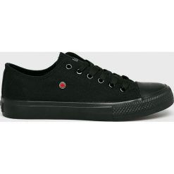Lee Cooper - Tenisówki. Czarne trampki i tenisówki damskie Lee Cooper, bez wzorów, z gumy, na sznurówki. Za 99,90 zł.