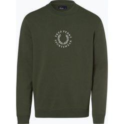 Fred Perry - Męska bluza nierozpinana, zielony. Zielone bluzy męskie Fred Perry, s, z haftami, bez kołnierzyka, bez rękawów, bez kaptura. Za 499,95 zł.