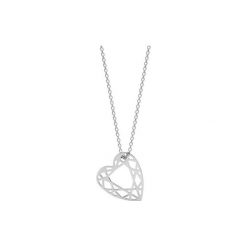 Naszyjniki damskie: NASZYJNIK HEART DIAMOND – SREBRO